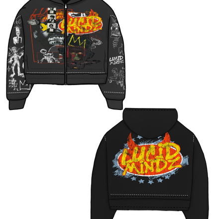 "Basquait" Hoodie Black