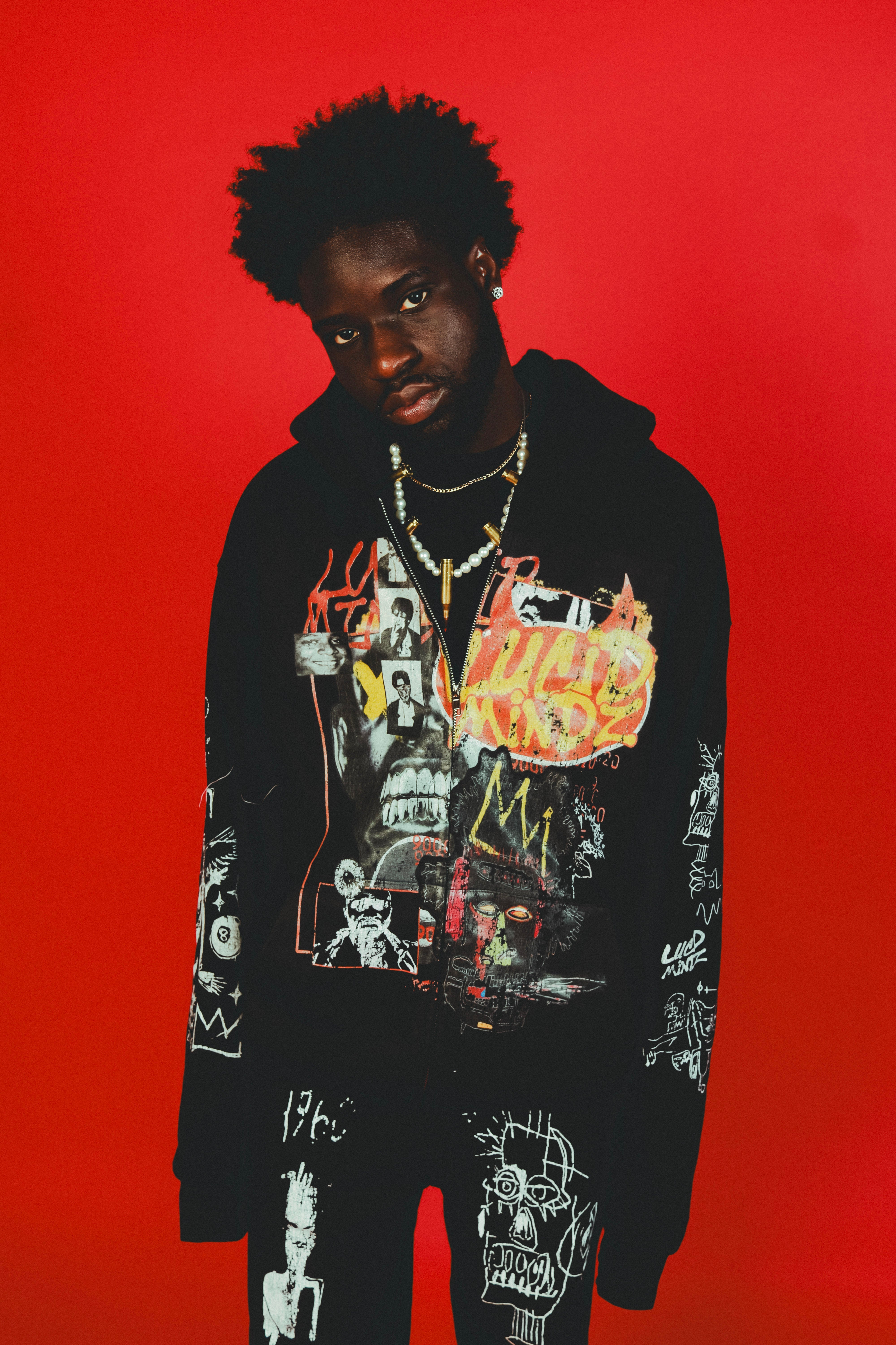 "Basquait" Hoodie Black